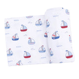 Bubbly Sailboats Blue - Swaddle Blanket
