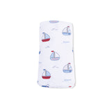 Bubbly Sailboats Blue - Swaddle Blanket