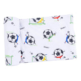 Soccer Balls Playing Soccer Blue  - Swaddle Blanket