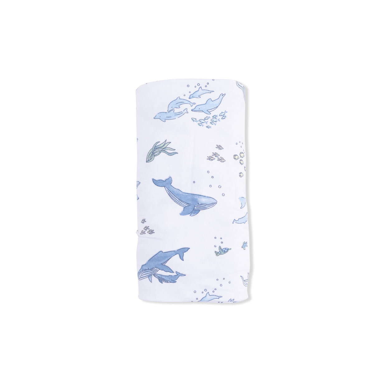 Watercolor Blue Whales - Swaddle Blanket