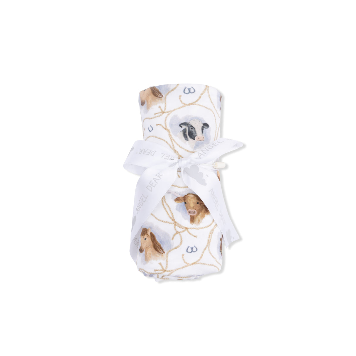 Farm Animals Rope Cameos Uni - Swaddle Blanket