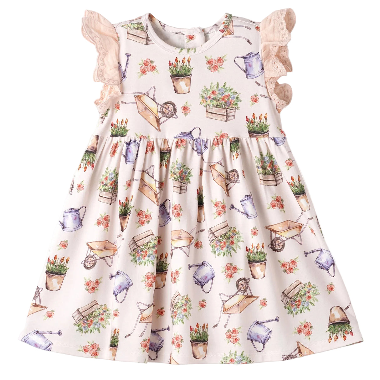 Petal Patch Baby Girl Dress – Bamboo & Eyelet Garden Dress