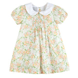 Floral Smocked Collared Dress
