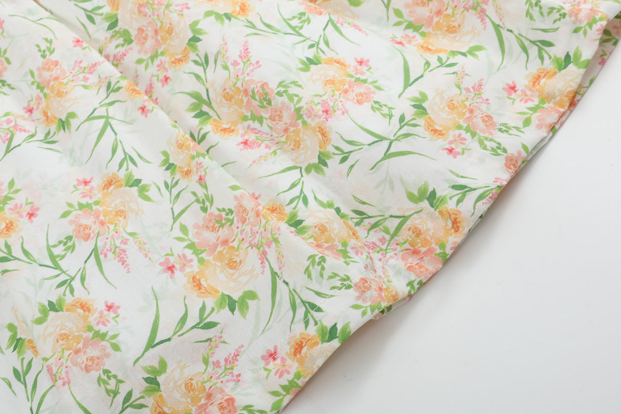 Floral Smocked Collared Dress