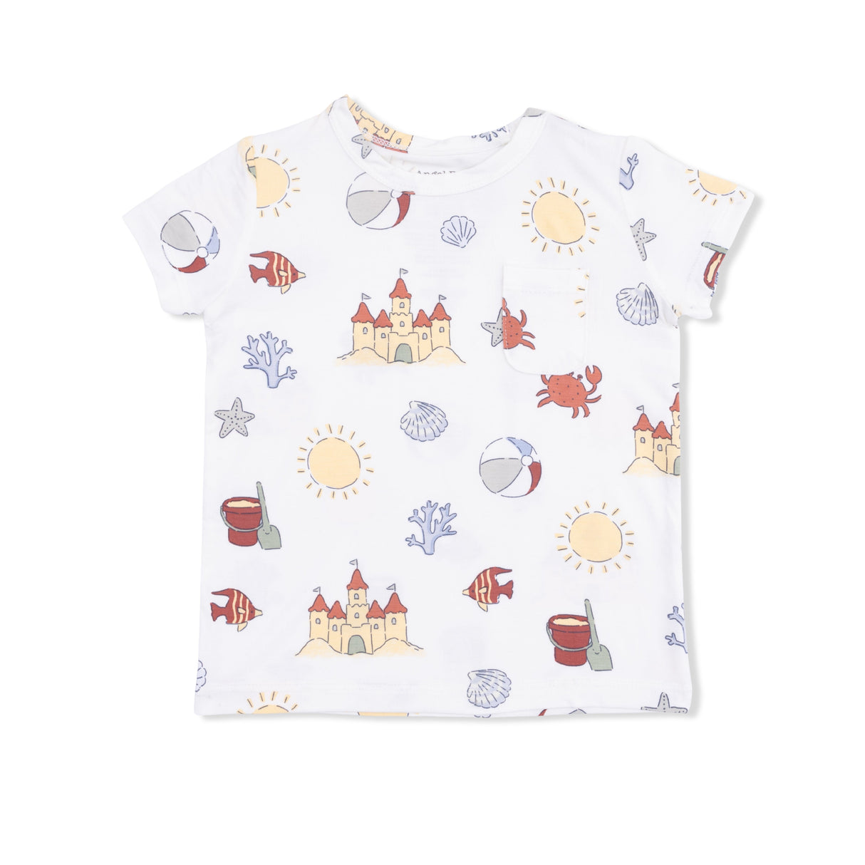 Sunny Sandcastles - Crew Neck Tee with Casual Short