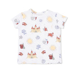 Sunny Sandcastles - Crew Neck Tee with Casual Short