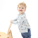 Raglan Sweatshirt and Jogger Set - Football Field Goal - HoneyBug 