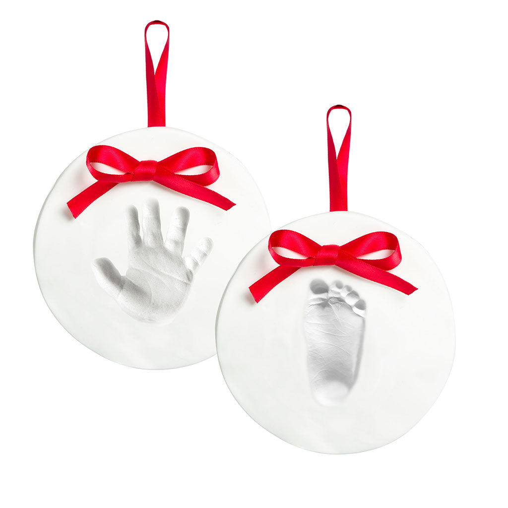 Double Babyprints Ornament - HoneyBug 