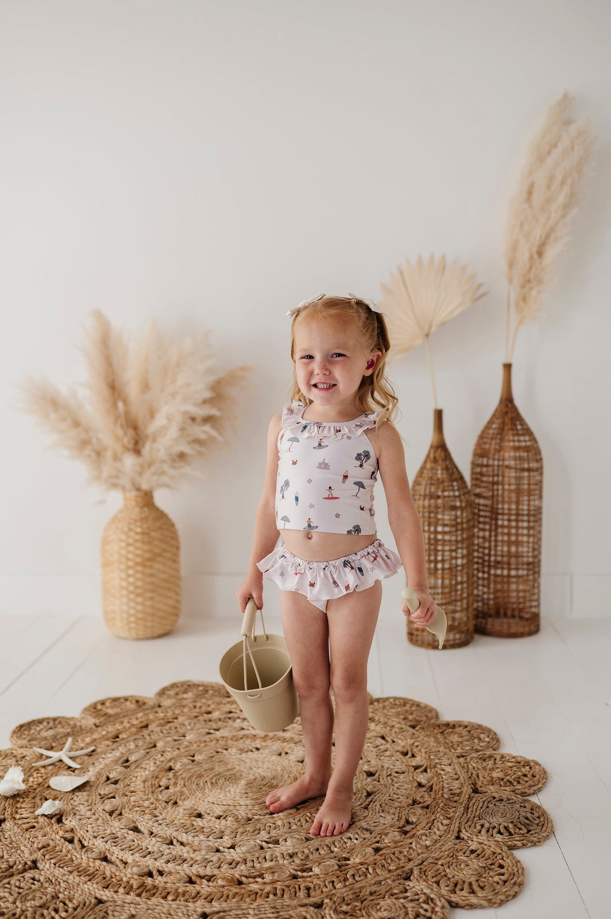 Girl's Two-Piece Tankini Swim Set - HoneyBug 