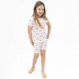 Bubbly Whale with Bow  Pink - Loungewear Short Set