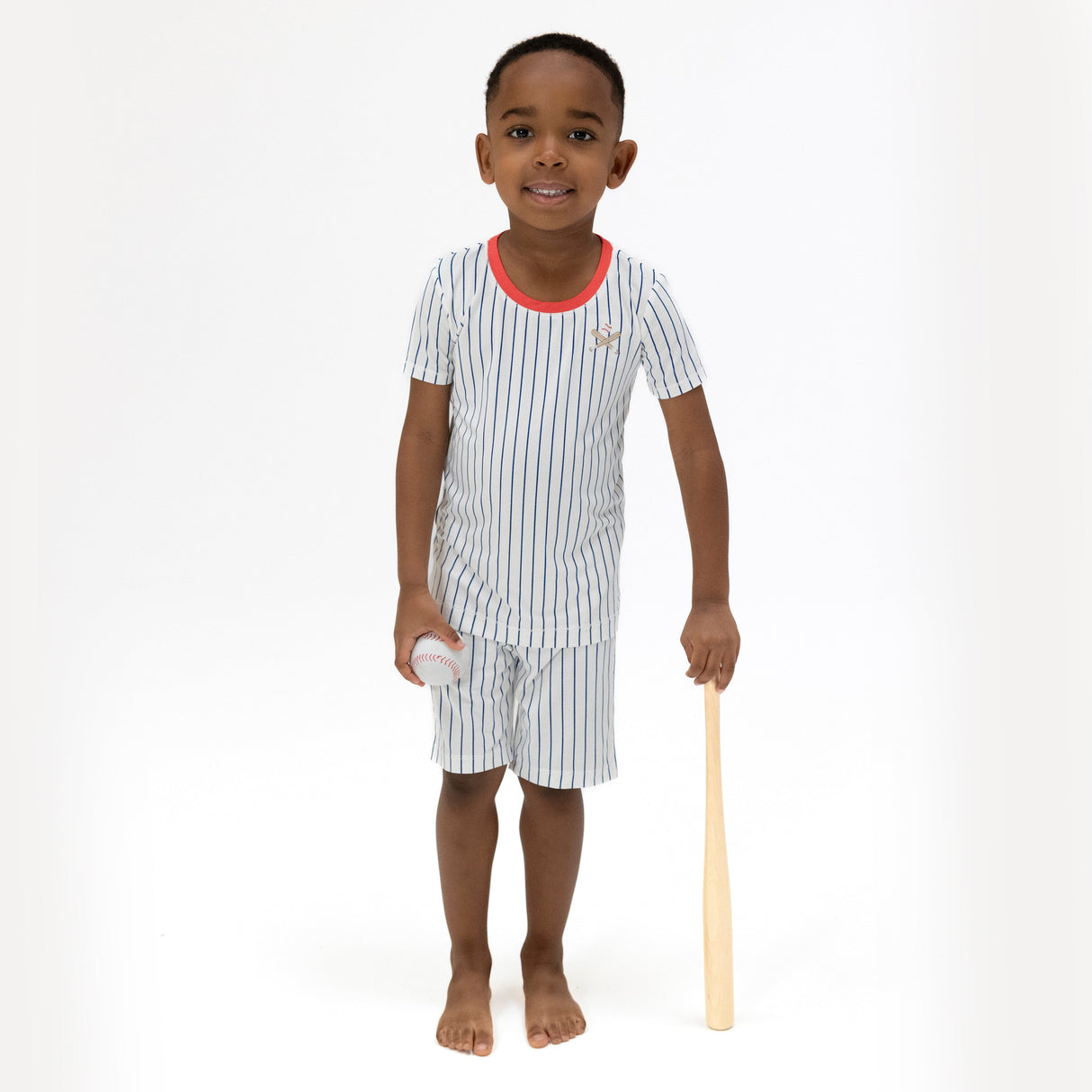 Baseball Stripe - Loungewear Short Set