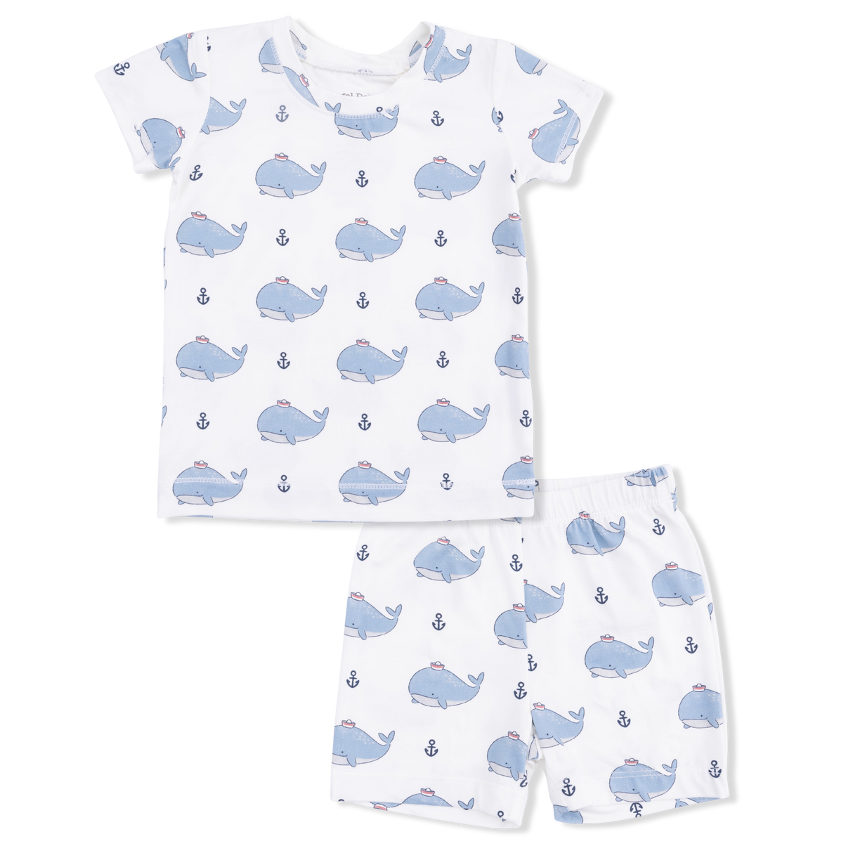 Bubbly Sailor Whales Blue - Loungewear Short Set