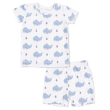 Bubbly Sailor Whales Blue - Loungewear Short Set
