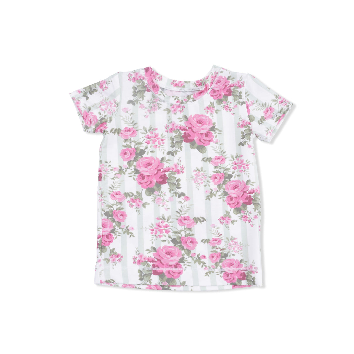 Cabbage Rose Stripe - Loungewear Short Set