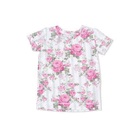 Cabbage Rose Stripe - Loungewear Short Set