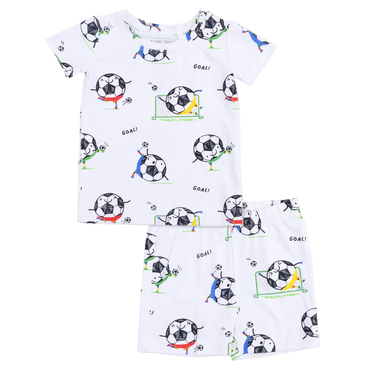 Soccer Balls Playing Soccer  Blue - Loungewear Short Set