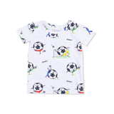 Soccer Balls Playing Soccer  Blue - Loungewear Short Set