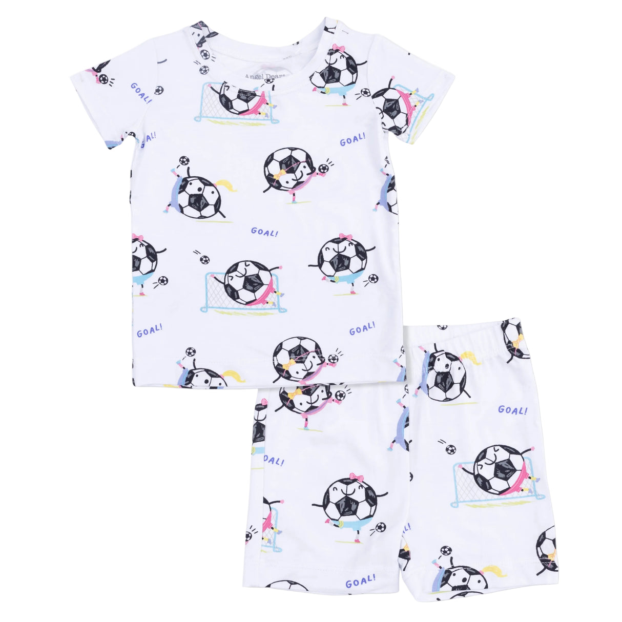 Soccer Balls Playing Soccer Pink - Loungewear Short Set