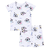 Soccer Balls Playing Soccer Pink - Loungewear Short Set