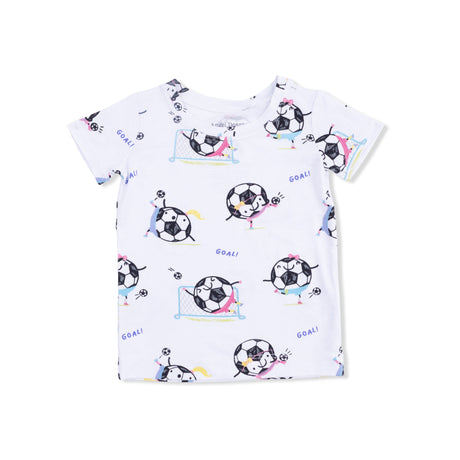 Soccer Balls Playing Soccer Pink - Loungewear Short Set