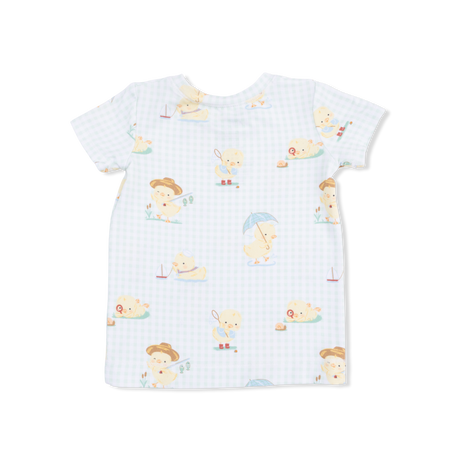 Vintage Spring Ducklings Green - Loungewear Short Set