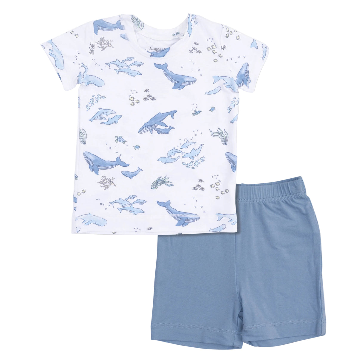 Watercolor Blue Whales - Loungewear Short Set