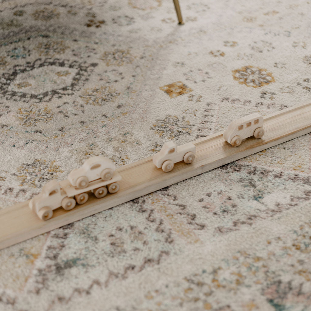 Wooden Cars + Truck + Ramp