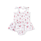 Pink Rosettes - Smocked Bubble with Skirt