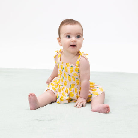 Sunny Lemons - Smocked Bubble with Skirt