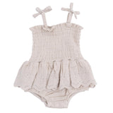Solid Muslin French Oak - Smocked Bubble with Skirt