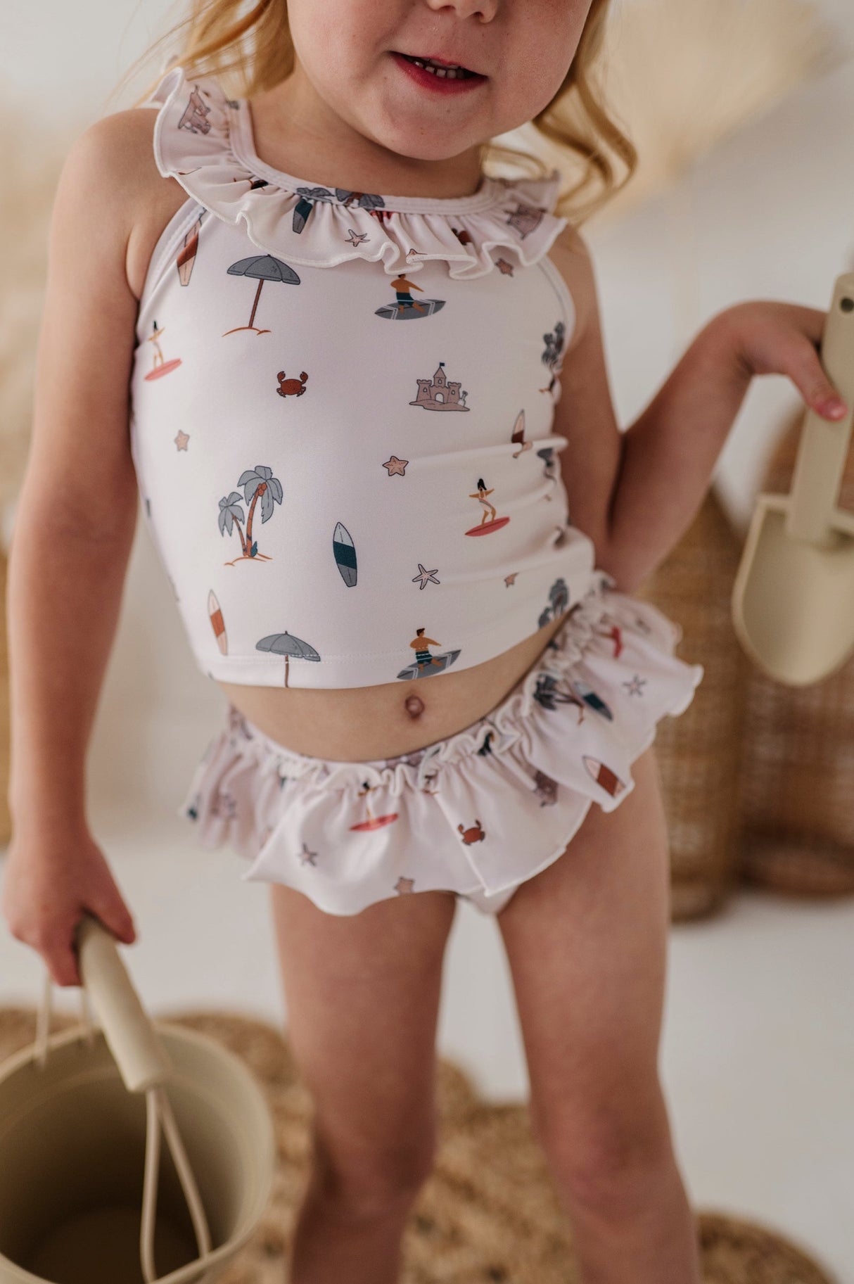 Girl's Two-Piece Tankini Swim Set - HoneyBug 