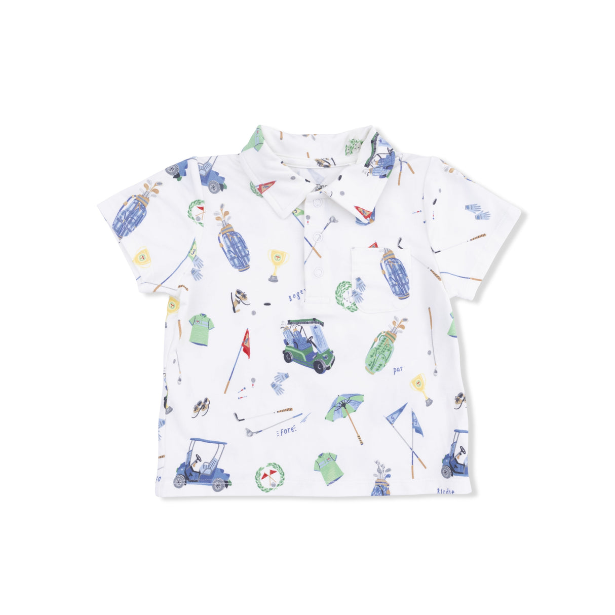 Golf Things - Polo with Casual Short with Solid Bucket Hat