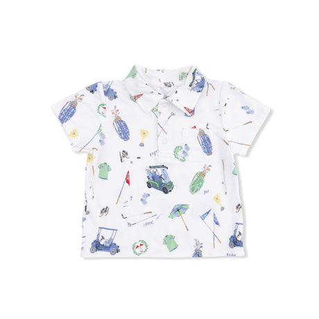 Golf Things - Polo with Casual Short with Solid Bucket Hat