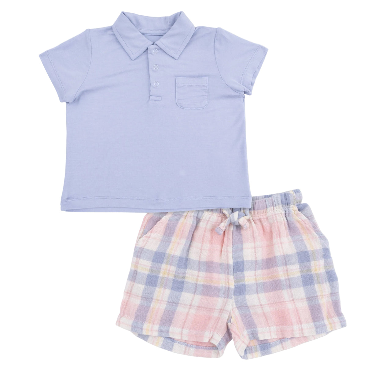 Dusty Plaid - Polo with Casual Short