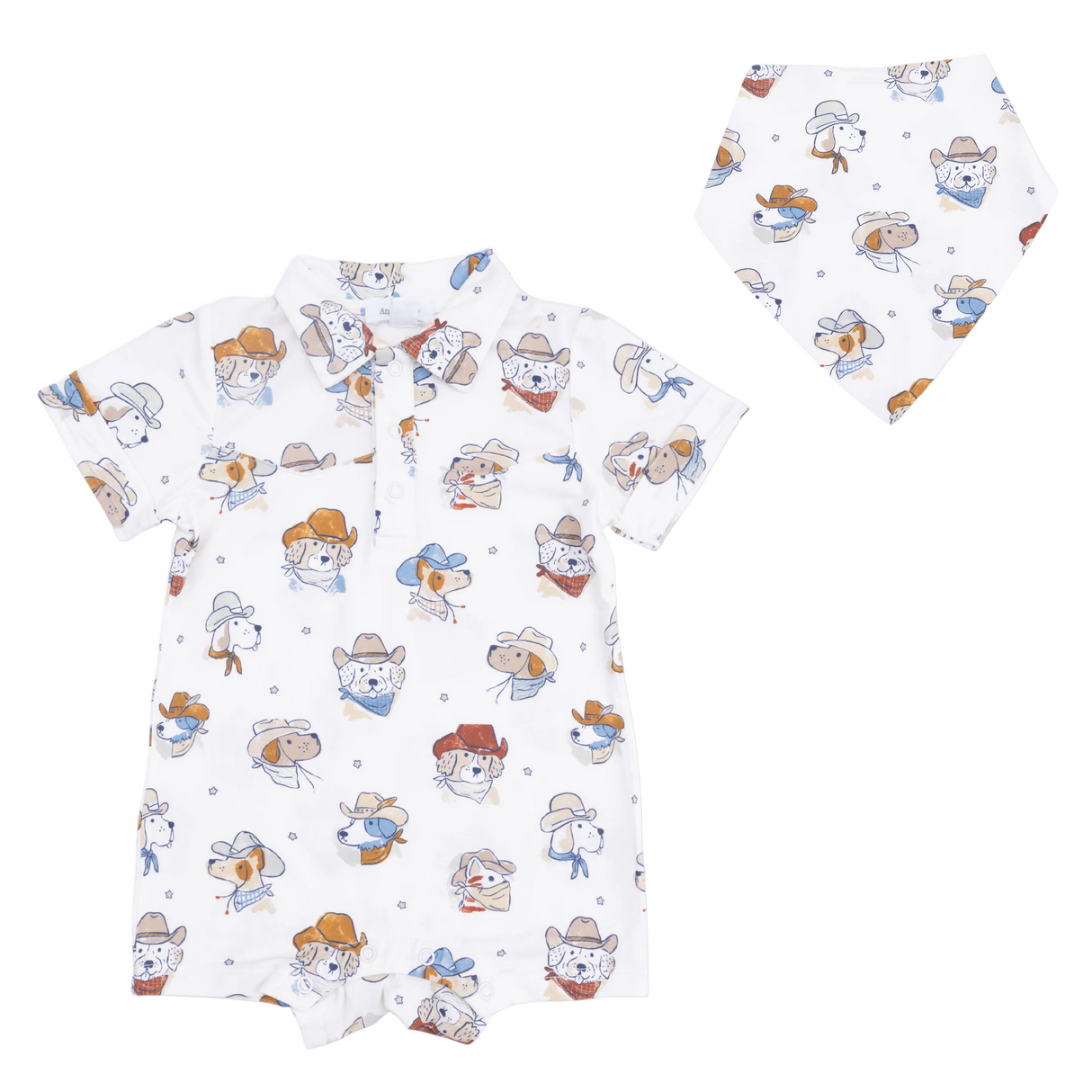 Cowdogs - Cowboy Shortie & Bandana Bib Set