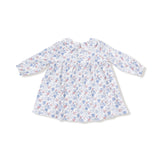 Simple Long Sleeve Peter Pan Collar Dress + Diaper Cover - HoneyBug 