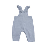 Front Snap Ruffle Overall - HoneyBug 