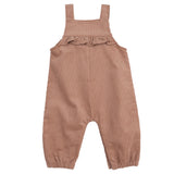 Yoke Ruffle Overall - HoneyBug 