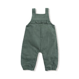 Yoke Ruffle Overall - HoneyBug 