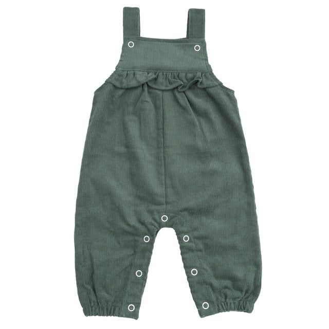 Yoke Ruffle Overall - HoneyBug 