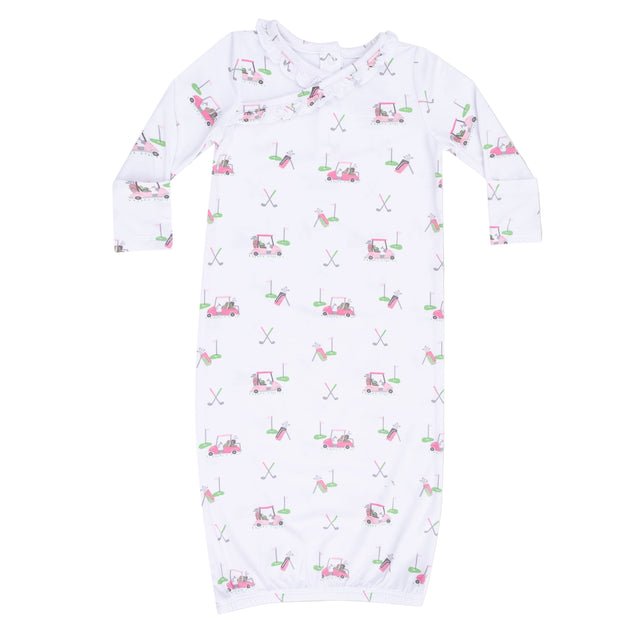 Baby Golf Carts - Pink - Kimono Gown - HoneyBug 