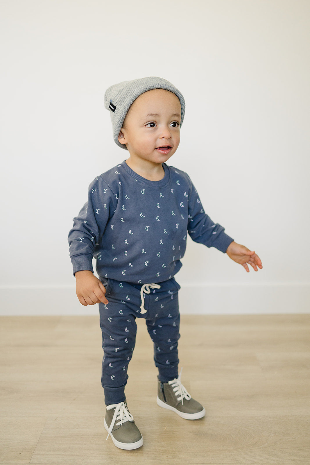 Light Grey Mebie Baby Beanie - HoneyBug 