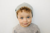 Light Grey Mebie Baby Beanie - HoneyBug 