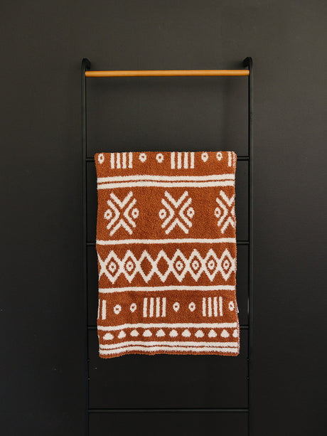 Rust Alpine Plush Blanket - HoneyBug 