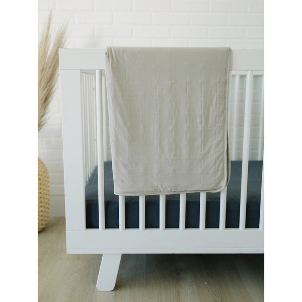 Charcoal Bamboo Stretch Crib Sheet - HoneyBug 