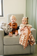 Rust Alpine Plush Blanket - HoneyBug 
