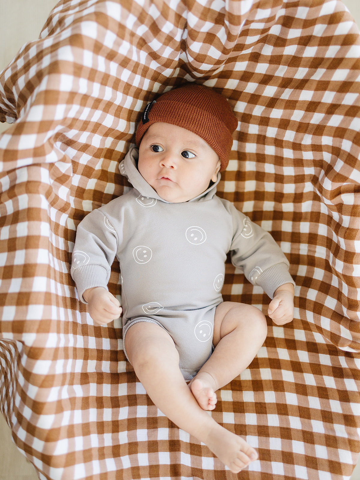 Brown Mebie Baby Beanie - HoneyBug 