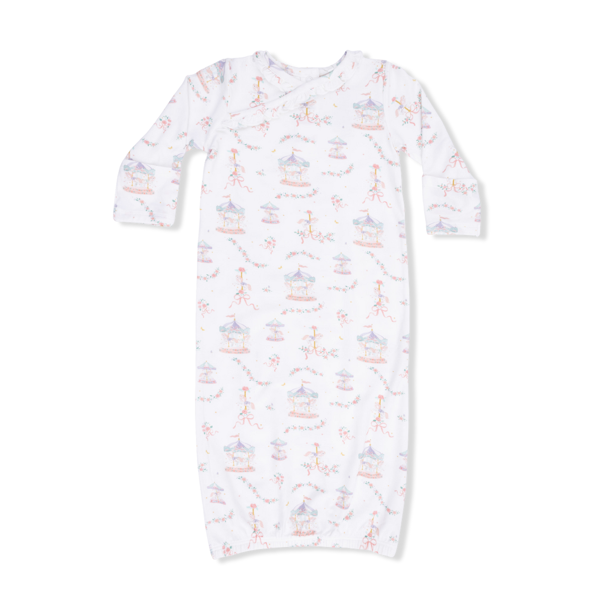 Carousel with Bows - Kimono Gown & Knot Headband