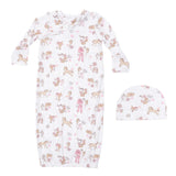 Cowgirl Nursery - Kimono Gown & Ruffle Knotted Hat
