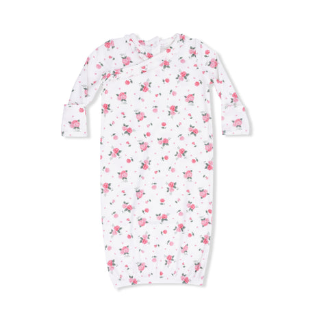 Pink Rosettes - Kimono Gown & Knot Headband
